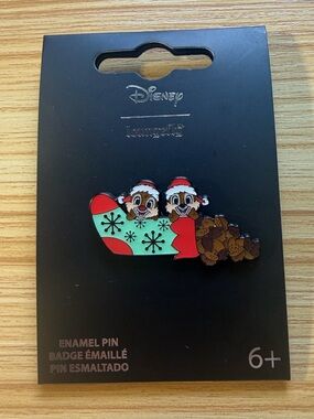 Loungefly Disney Chip 'N' Dale Stocking Enamel Pin
